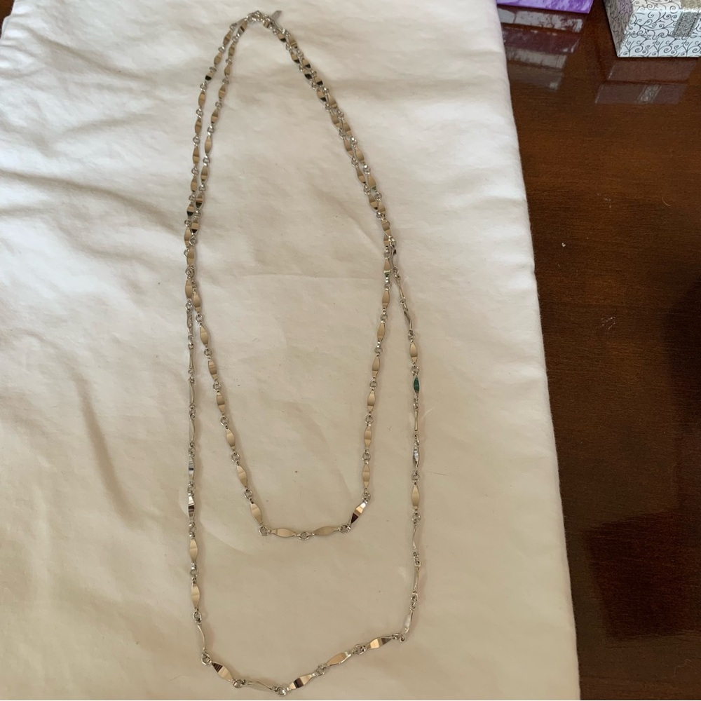 Chic Silver and Cream Necklace